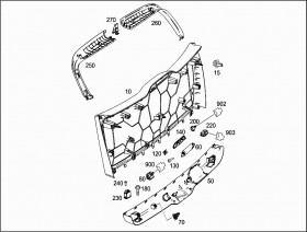 Кнопочный выключатель (A1669051700) для Mercedes Benz