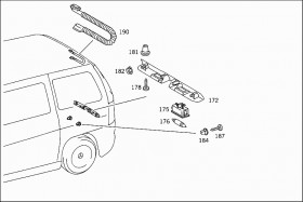 Фонар номерного знака (A6388200356) для Mercedes Benz