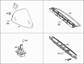 Фонарь освещения номерного знака (A0999067000) для Mercedes Benz