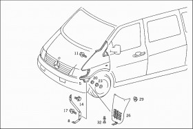 Подпорка (A6388850036) для Mercedes Benz