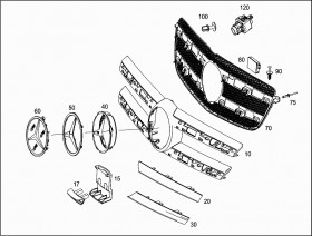 Декоративный элемент (A1668880985) для Mercedes Benz