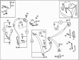 Крепеж ремня безопасности (A1298603169) для Mercedes Benz