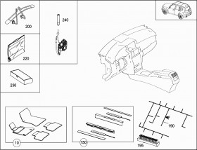 Накладки на пороги (A2046806335) для Mercedes Benz