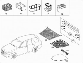 Коврик для багажника (A2056800106) для Mercedes Benz