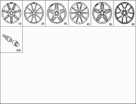 Набор крепления колес (A0019901107) для Mercedes Benz