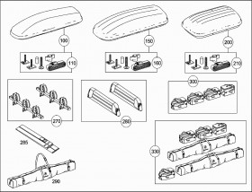 Держатель для лыж и сноубордов (A0008900493) для Mercedes Benz