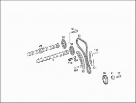 Натяжитель цепи (A6510500800) для Mercedes Benz