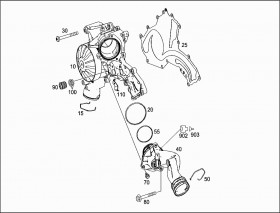 Прокладка помпы (A2782010380) для Mercedes Benz