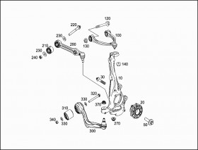 Ступица с подшипником (A2053340400) для Mercedes Benz