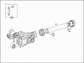 Карданный вал (A1664103001) для Mercedes Benz