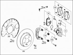 Диск тормозной задний (A1664230500) для Mercedes Benz