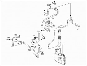 Патрубок охлаждающей жидкости (A1668307101) для Mercedes Benz