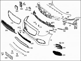 Кронштейн бампера переднего (A2388856300) для Mercedes Benz