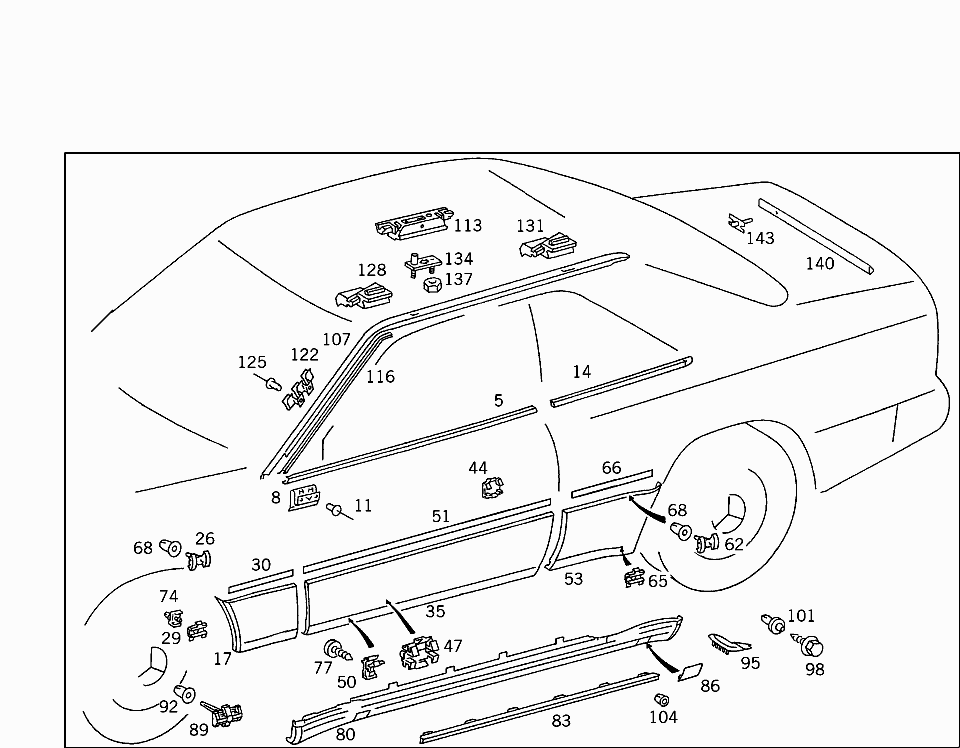 Схема люка w124