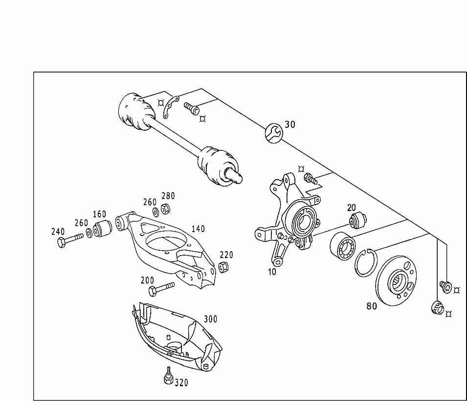 Передняя подвеска w124 схема